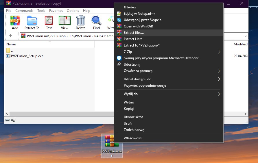 Extract ZIP screenshot